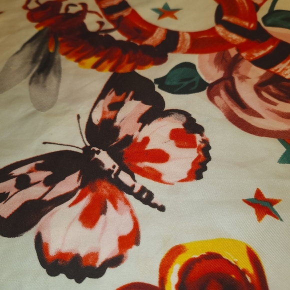 GUCCI ☆ L'aveugle par Amour ☆ Scarf ☆ Authentic ☆ Made in Italy - Picture 6 of 8